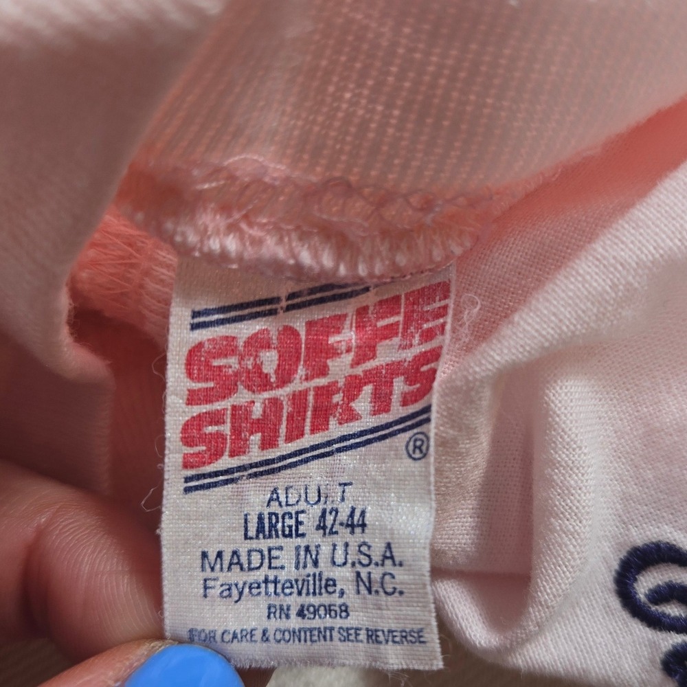 Vintage 80s Soffe Shirts Sweatshirt Adult Large Pink Good Physical Education USA - Picture 3 of 9